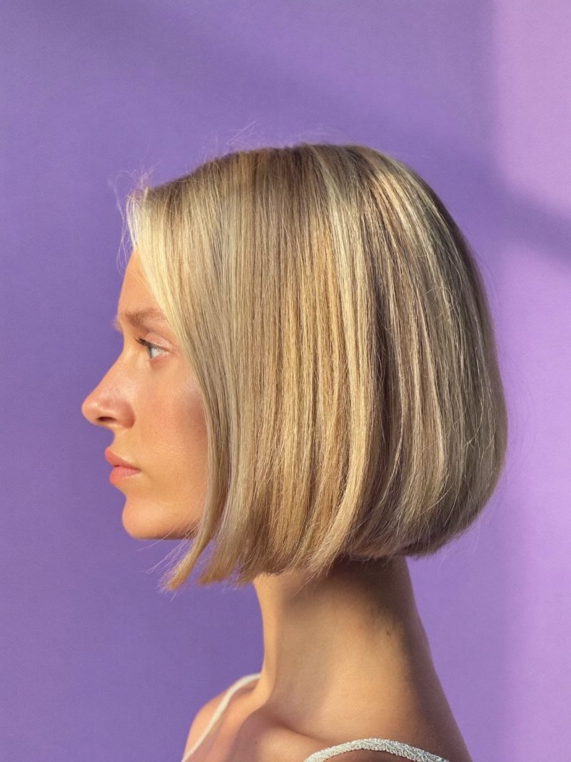 A-line bob slightly longer at the front