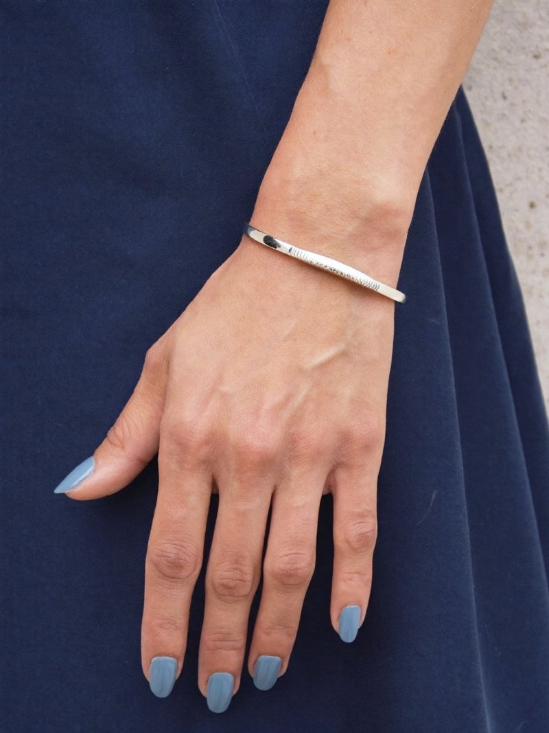 Medium oval dusty blue nails for a wedding guest