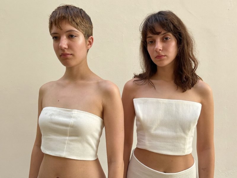 Pixie cut and bixie cut side by side showing the difference in length