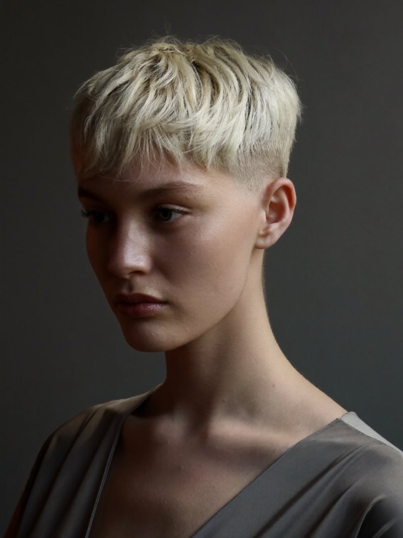 Pixie with clipped sides and longer top